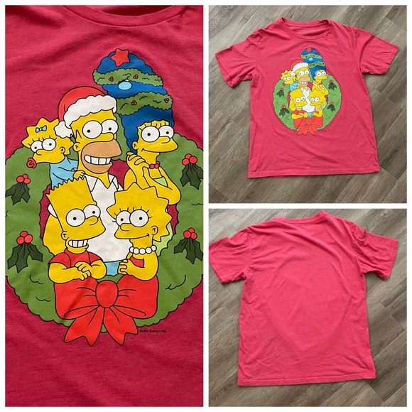 FIFTH SUN The Simpsons Family Holiday T-Shirt. - Picture 1 of 6